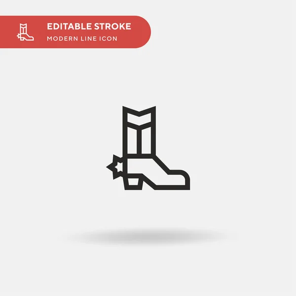 Cowboy Simple Vector Icon Illustration Symbol Design Template Web Mobile — Stock Vector