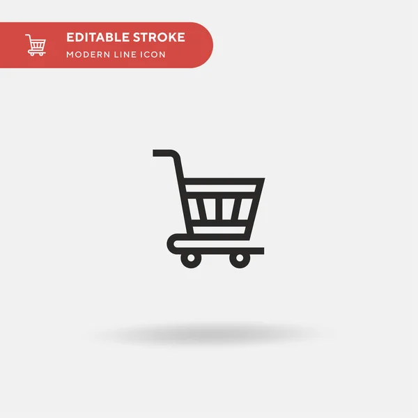 Shopping Cart Simple Vector Icon Illustration Symbol Design Template Web — Stock Vector