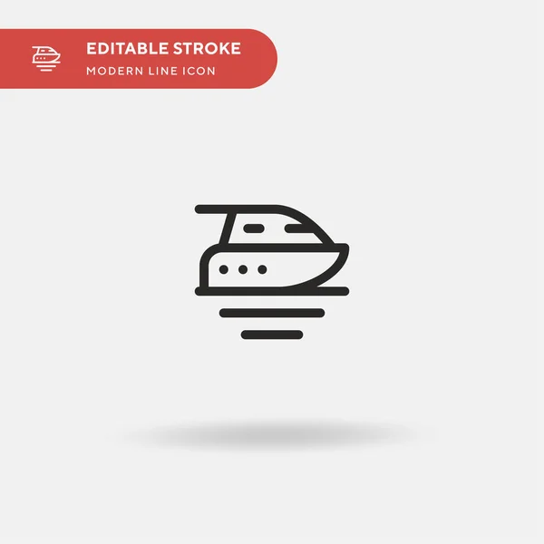 Yate Icono Vector Simple Plantilla Diseño Símbolo Ilustración Para Elemento — Vector de stock