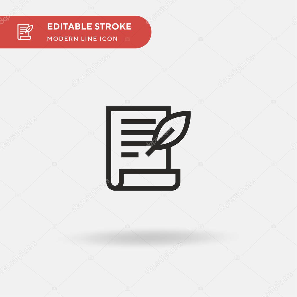 Will Simple vector icon. Illustration symbol design template for web mobile UI element. Perfect color modern pictogram on editable stroke. Will icons for your business project