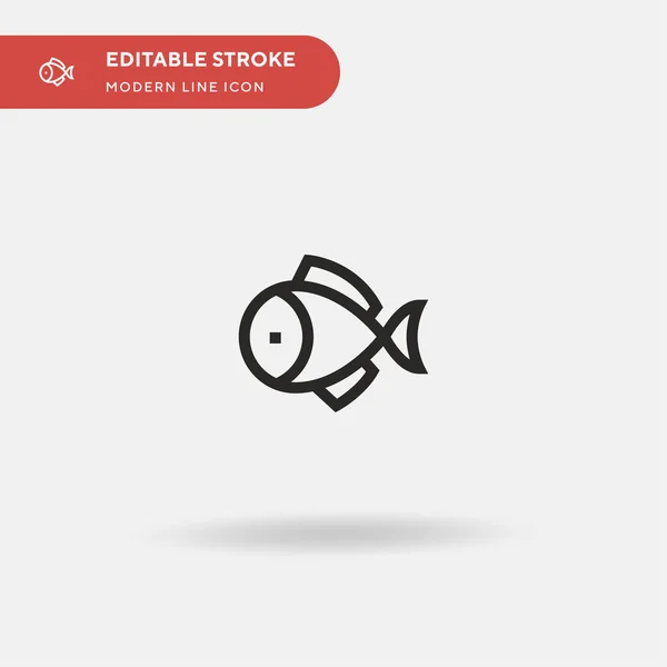 Big Fish Icono Vector Simple Plantilla Diseño Símbolo Ilustración Para — Vector de stock