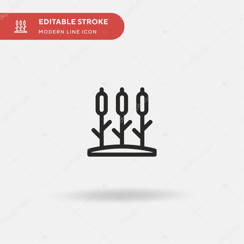 Swamp Simple vector icon. Illustration symbol design template for web mobile UI element. Perfect color modern pictogram on editable stroke. Swamp icons for your business project