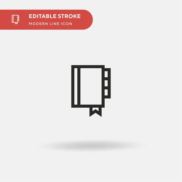 Notebook Simple Vector Icon Illustration Symbol Design Template Web Mobile — Stock Vector
