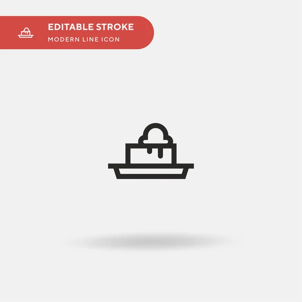 Cake Simple Vector Icon Illustration Symbol Design Template Web Mobile — Stock Vector