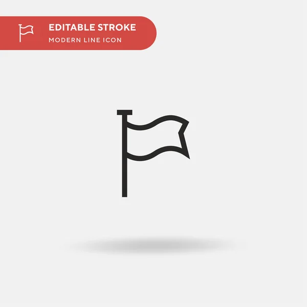 Röd Flagga Enkel Vektorikon Illustration Symbol Design Mall För Webb — Stock vektor