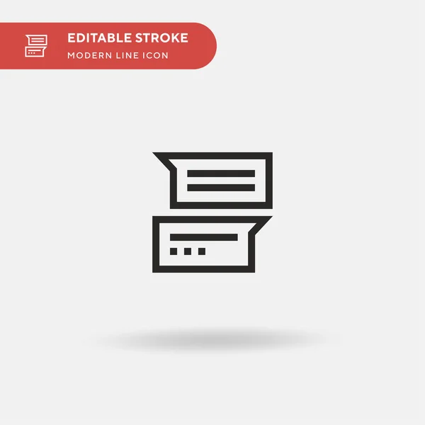 Chat Ícone Vetorial Simples Modelo Design Símbolo Ilustração Para Elemento —  Vetores de Stock