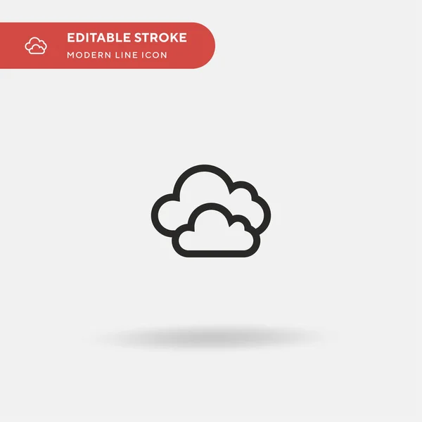 Cloud Simple vector icon. Illustration symbol design template for web mobile UI element. Perfect color modern pictogram on editable stroke. Cloud icons for your business project
