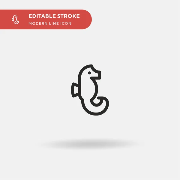 Zeepaard Eenvoudige Vector Icoon Illustratie Symbool Ontwerp Sjabloon Voor Web — Stockvector