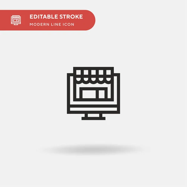 Tienda Online Icono Vector Simple Plantilla Diseño Símbolo Ilustración Para — Archivo Imágenes Vectoriales