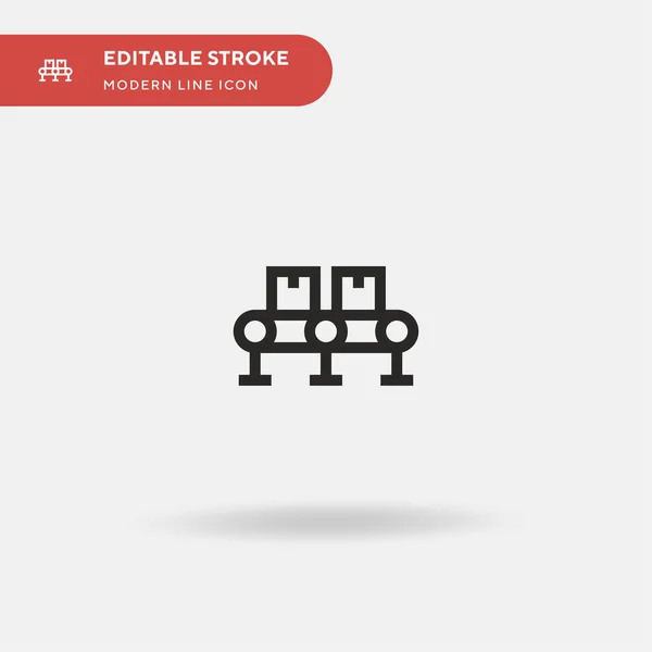 Courroie Transporteuse Icône Vectorielle Simple Modèle Conception Symbole Illustration Pour — Image vectorielle