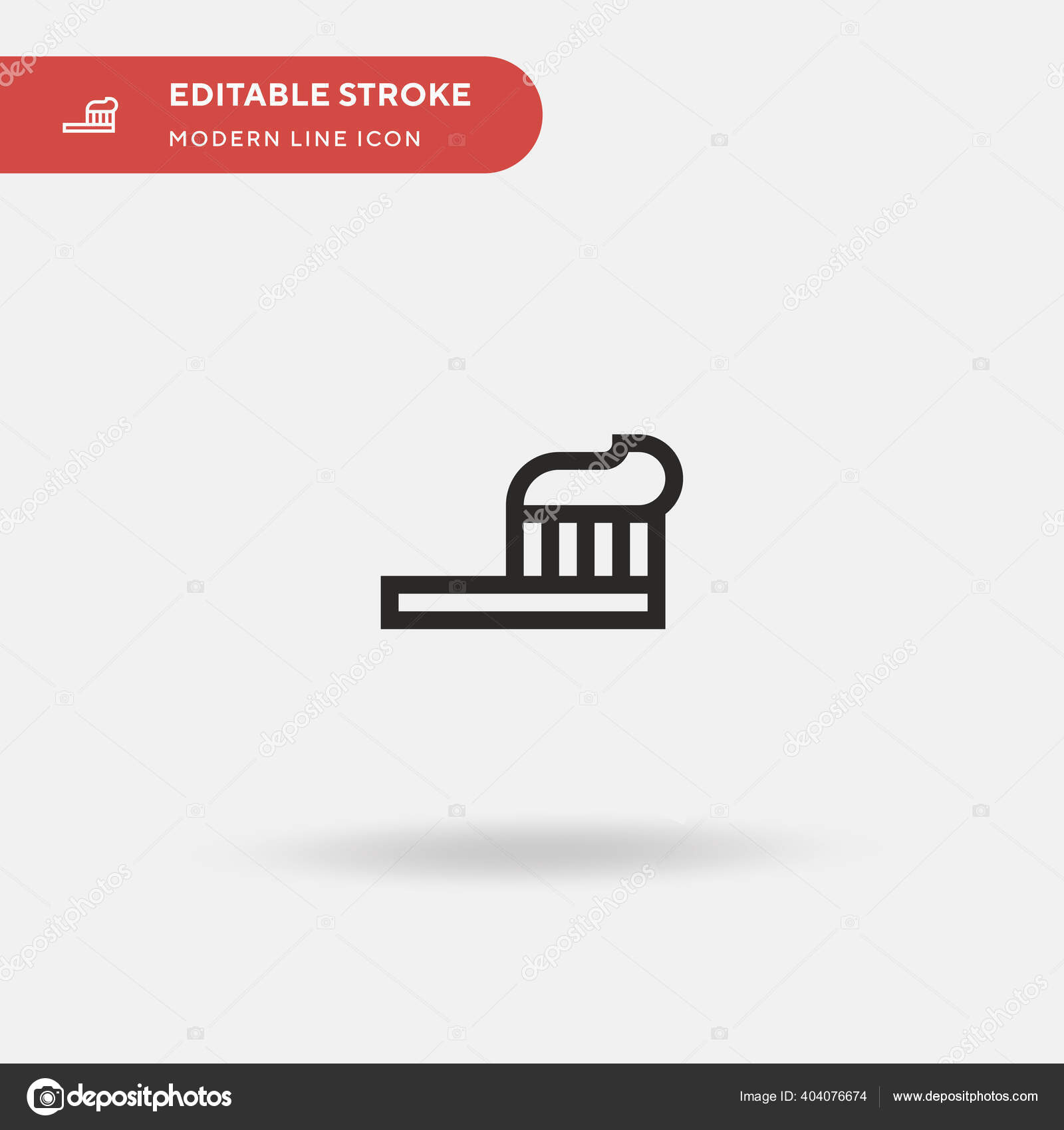 Sikat Gigi Ikon Vektor Sederhana Templat Desain Simbol Ilustrasi Untuk Stok Vektor C Elcanh 404076674