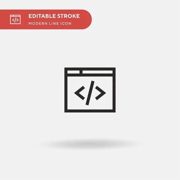 Coding Simple Vector Icon Illustration Symbol Design Template Web Mobile — Stock Vector