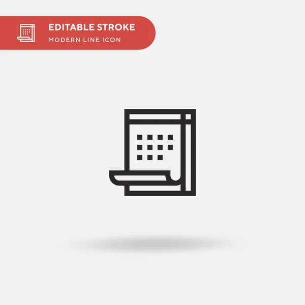 Calendário Ícone Vetorial Simples Modelo Design Símbolo Ilustração Para Elemento —  Vetores de Stock