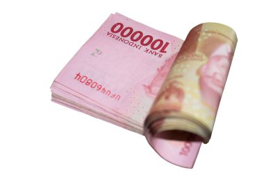 Endonezya 'nın parası izole edilmiş bir zeminde yatıyor.