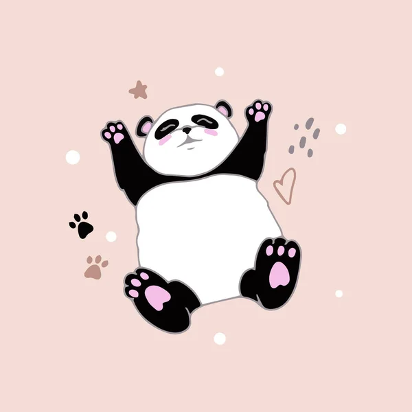 A Cute Little Panda In Cartoon Style Lies On His Back Hand Drawn Bamboo Chinese Bear Additional Elements Are Doodles Stock Vector Illustration For Printing On Stationery Postcards Paper Fluffy Graphic A Cute Little Panda In Cartoon Style Lies On His Back Hand Drawn Bamboo Chinese Bear Additional Elements Are Doodles Stock Vector Illustration For Printing On Stationery Postcards Paper Fluffy Graphic