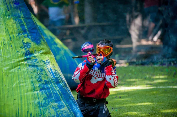 Russia Stavopol 2018 Russian Paintball Federation Stage Qualifying Competitions Sports — Stock Photo, Image