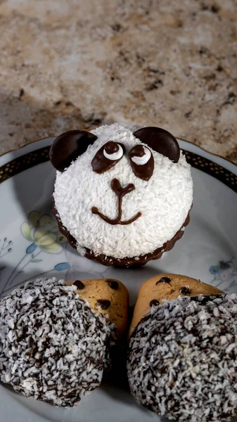 Ladybug Shaped Cookie Panda Ball Shaped Sweetness Children Sweets Form — Stock Photo, Image