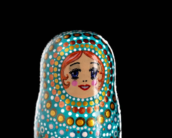 Wooden Nesting Dolls Hand Painted Traditional Russian Toys Nesting Dolls — Stock Photo, Image