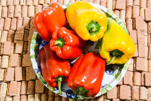 Peperoni Italiani Appena Raccolti Dalla Campagna — Foto Stock