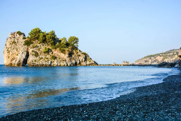 Vista Desde Playa Roca Conejo Palinuro Italia — Foto de Stock