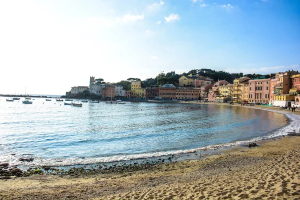 Vue Sur Baie Silence Sestri Levante Italie — Photo