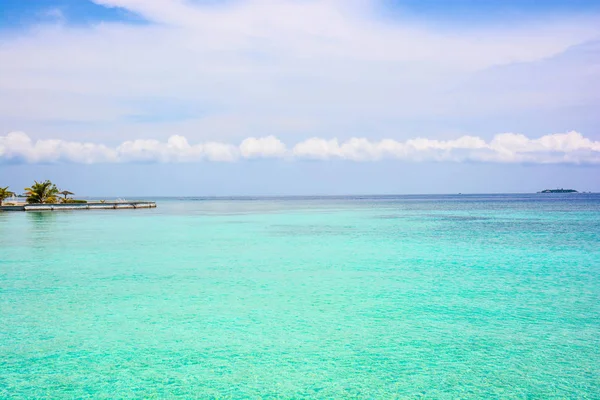 背景 马尔代夫环礁 — 图库照片