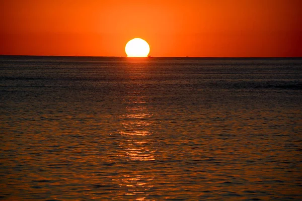 Achtergrond Zonsondergang Zee Italië Sicilië — Stockfoto