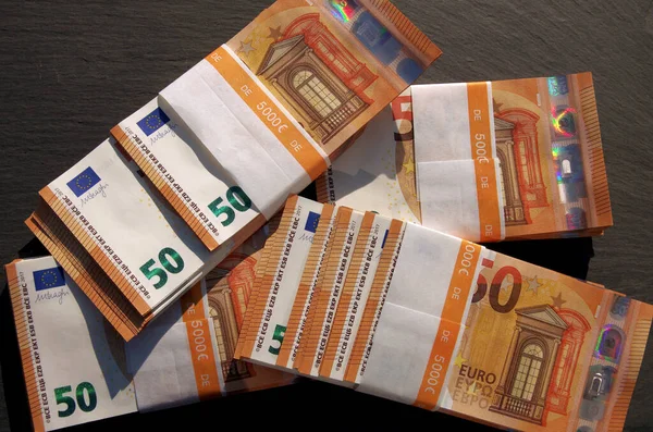Billetes Efectivo Billetes Euros Incluidos Para Pago Efectivo — Foto de Stock