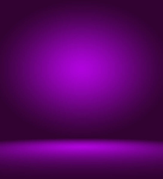 Студийный фон - пустой свет - фиолетовый фон студийной комнаты для продукта.