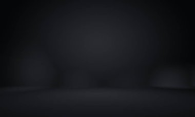 Soyut lüks bulanık koyu gri ve siyah gradyan. Ürünlerinizi sergilemek için arka plan stüdyo duvarı olarak kullanılır..