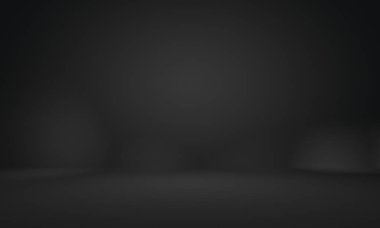 Soyut lüks bulanık koyu gri ve siyah gradyan. Ürünlerinizi sergilemek için arka plan stüdyo duvarı olarak kullanılır..