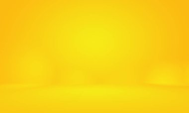 Soyut Lüks Altın Gradyan Stüdyo Duvarı. Arka plan, düzen, afiş ve ürün sunumu olarak kullanılabilir..
