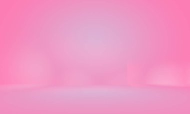 Soyut boş açık pembe stüdyo odası arka planı, ürün gösterimi, afiş, şablon için montaj olarak kullan.