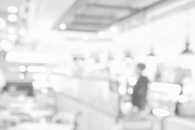 Gri ya da beyaz, mağaza geçmişi bulanık. Odaklanmamış bulanık arkaplan.