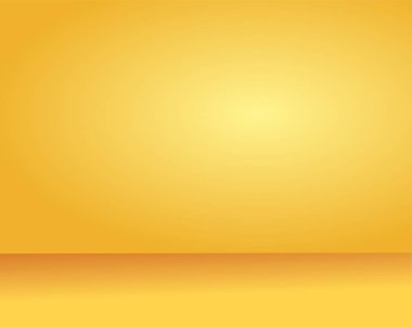 Sarı arkaplan, soyut gradyan stüdyo ve duvar dokusu vektörü ve illüstrasyon ürününüzü sunabilir.