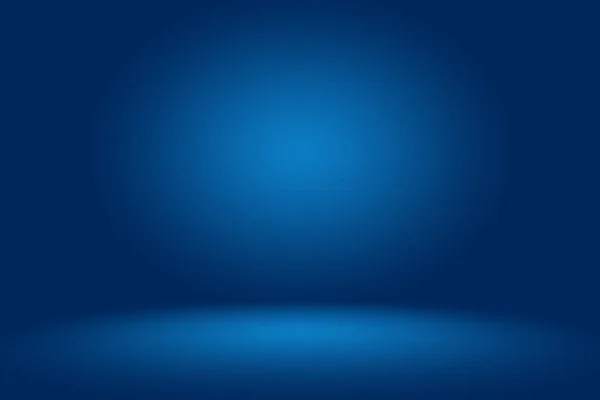 Strålande blå abstrakt bakgrund. Smooth Mörkblå med svart vinjett Studio. — Stockfoto
