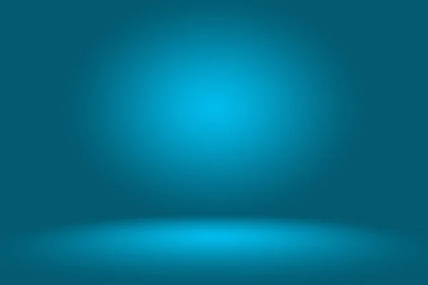 Gradiënt Blauw abstracte achtergrond. Glad Donkerblauw met zwart vignet Studio. — Stockfoto