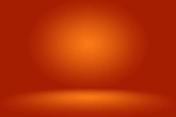 Abstrakte Attrappe glatte orange Farbverlauf Studio Raumwand Hintergrund. — Stockfoto