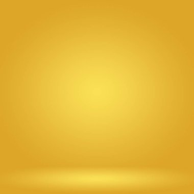 Soyut Lüks Altın Gradyan Stüdyo Duvarı. Arka plan, düzen, afiş ve ürün sunumu olarak kullanılabilir..