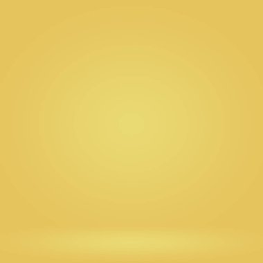 Soyut Lüks Altın Gradyan Stüdyo Duvarı. Arka plan, düzen, afiş ve ürün sunumu olarak kullanılabilir..