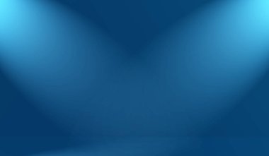 Soyut Lüks Derece Mavi arka plan. Siyah vignette Stüdyo Sancağıyla Pürüzsüz Koyu Mavi.