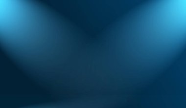 Soyut Lüks Derece Mavi arka plan. Siyah vignette Stüdyo Sancağıyla Pürüzsüz Koyu Mavi.