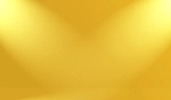Abstrakt Lyx Guld gul lutning studio vägg, väl använda som bakgrund, layout, banner och produktpresentation. — Stockfoto