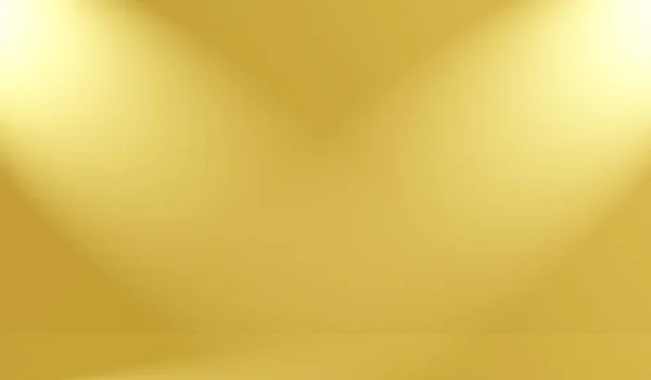 Анотація Розкішна золота жовта градієнтна стіна студії, добре використовується як фон, макет, банер та презентація продукту . — стокове фото