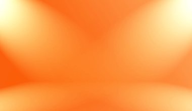 Soyut pürüzsüz Turuncu arkaplan tasarımı, stüdyo, oda, web şablonu, düz daire eğimli iş raporu