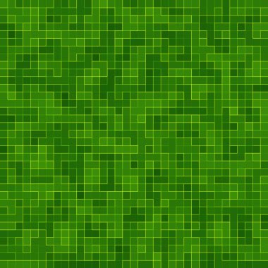 Soyut parlak yeşil kare piksel karo mozaik duvar arka plan ve doku.
