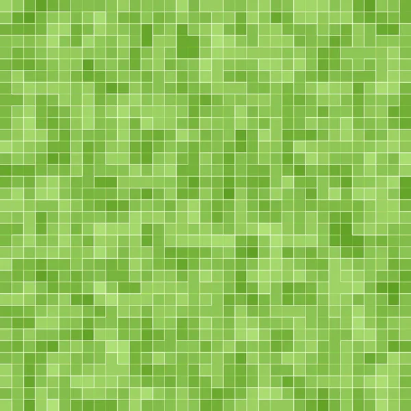 추상 밝은 녹색 정사각형 픽셀 타일 모자이크 벽 배경과 텍스처. — 스톡 사진