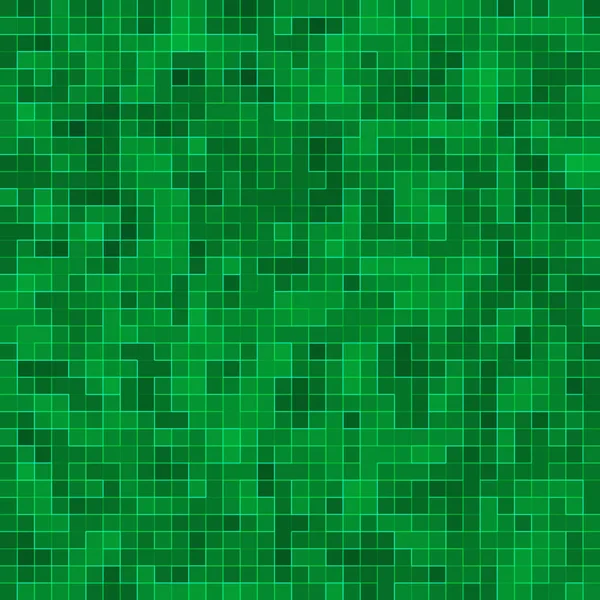Soyut parlak yeşil kare piksel karo mozaik duvar arka plan ve doku. — Stok fotoğraf