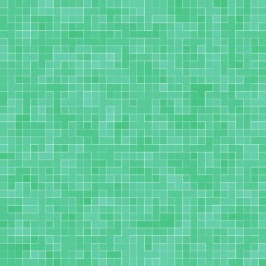 Soyut parlak yeşil kare piksel karo mozaik duvar arka plan ve doku.