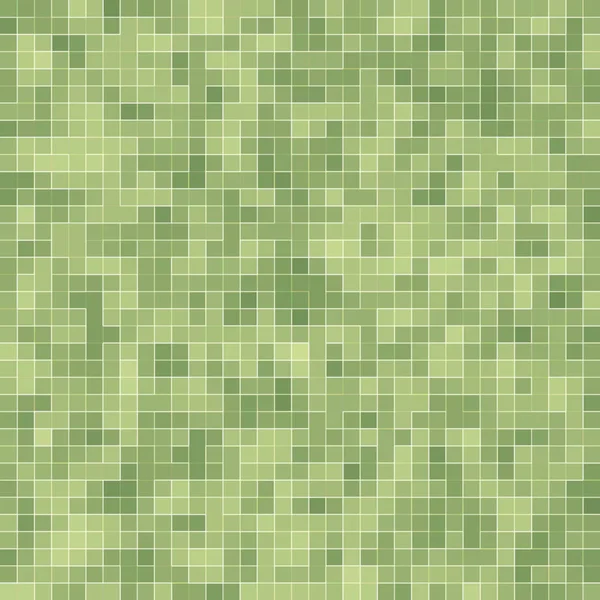 Soyut Parlak Yeşil Kare Piksel Karo Mozaik Duvar Arka Plan — Stok fotoğraf